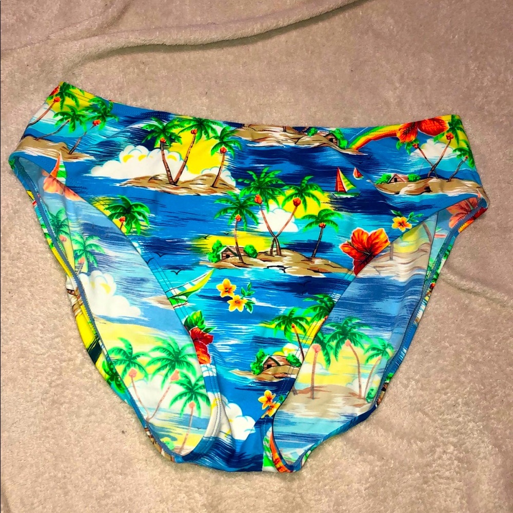 Carolina blues tropical bikini bottoms